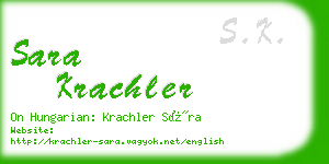 sara krachler business card